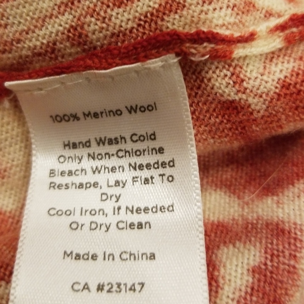 Talbots Rust With Tan Printed Size M Cardigan - image 6